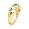 Ross-Simons 0.73 ct. t.w. Multi-Gemstone Cat Ring With Lab-Grown Diamonds in 18kt Gold Over Sterling - 3 of 4