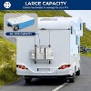 SereneLife 40L Rolling RV Water Tank - HDPE Portable Fresh Water & Sewage Tank with Metal Handle, Large Wheels, and Drainage Features (Gray) - 2 of 4