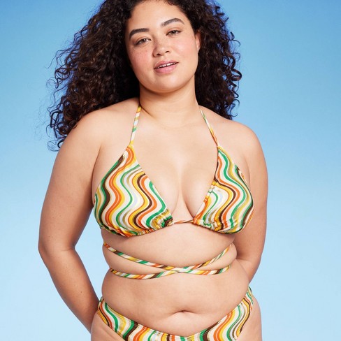 Women's Striped Crochet Bralette Bikini Top - Wild Fable™ : Target