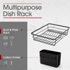 LunaLulinlk Dish Drying Rack, Compact Dish Racks for Kitchen Counter, Black - 3 of 4