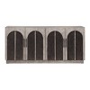 Treasure Trove Accents 4 Door Credenza Edgecomb: Cathedral Design, Metal Hardware, Cord Management - 2 of 4