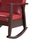 38" Raina Active Sitting Chair Red/Espresso Finish - Acme Furniture: Faux Leather, Rocker Rails, Comfort Cushion - image 4 of 4