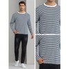 Lars Amadeus Men's Basic Crew Neck Long Sleeves Pullover Striped T-Shirt - 4 of 4