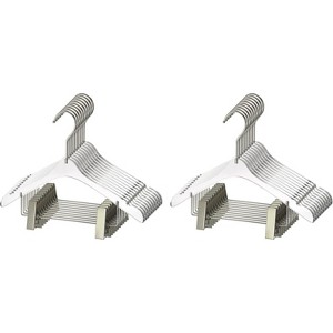 YBM Home Quality Acrylic Clear Hangers with Clips Kids Size, Pack of 20 - 1 of 4