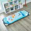 EVERYDAY KIDS Mermaid Toddler Cot Nap Mat for Home, Daycare, Preschool ; Easy to Roll Sleeping Mat with Elastic Straps, Pillow and Blanket - 4 of 4