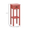 2-Tier Side Tables Set of 2 with Drawer and Shelf, 2 Pieces End Tables for Living Room and Hallway - 3 of 4