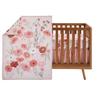 Bedtime Originals Flower Power 3-Piece Floral Baby Nursery Crib Bedding Set - 1 of 4