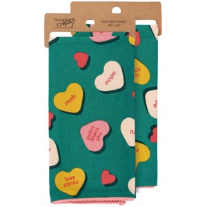 Primitives By Kathy Anti Valentine Kitchen Towel - 20" x 26" - 1 of 4