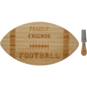 Pavilion Gift Company - Family Friends Football - Bamboo Serving Board Set - Serving Sets - 1 of 4