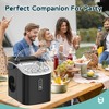 EUHOMY 26.5lbs Countertop Ice Maker Machine with Handle, 9 Cubes in 6 Mins, Auto-Cleaning Portable Ice Maker with Basket and Scoop,Black - 3 of 4
