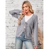 Coolmee Cardigan Sweaters for Women Cropped Tie Front Lightweight Cardigan Long Sleeve Fashion Fall Shrugs - 4 of 4