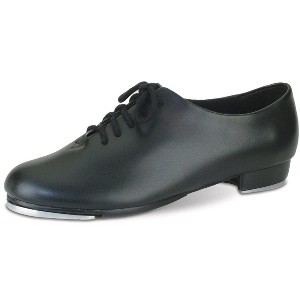 Child Oxford Tap Shoes Danz N Motion Black or Tan Unisex Student - 1 of 3