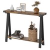 Farmhouse Console Table, 43.3" Entryway Table with Storage, 2 Tier Sofa Table with Metal Frame and MDF, Behind Couch Table - 4 of 4