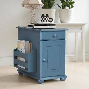 Mshliw Flip Top End Table with USB, Cup Holder Drawer, Bookshelf and Storage Cabinet for Sofa, Bedroom or Small Space - 1 of 4