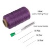 Unique Bargains Wear-Resistant Polyester Embroidery Waxed Thread with Needles - 3 of 4