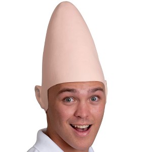 Skeleteen Alien Cone Bald Head - Weird Halloween Costume Accessory Egg Shaped Heads Props for Men Women Boys and Girls - 1 of 4