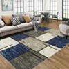 Washable Modern Geometric Patchwork Pattern Rugs for Living Room Non Slip Indoor Soft Carpet Abstract Low Pile Area Rugs Room Decor - 2 of 4