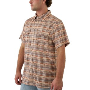 Burlebo Men's Performance Western Short Sleeve Pearl Snap Button Up Shirt - 1 of 4
