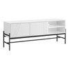60" Stylish TV Stand with Groove Accented Cabinet, TV Console witht Open Shelf, and Wire Management for Living Room - 2 of 4
