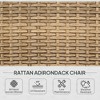 Patio Adirondack Chair with Rattan Wicker, Soft Cushions, Tall Curved Backrest for Deck or Garden - 4 of 4