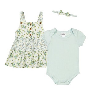 Nicole Miller Newborn/Baby Girls 3 Piece Jumper Set - 1 of 4