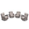 Outdoor Swivel Rocker Chair with 6 Inch Thick Cushion 2 in 1 Porch Glider Swivel Chair - Wicker Patio Furniture Patio Swivel Glider Seating - 2 of 4