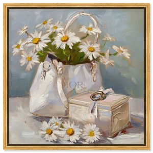 Art Remedy Purse and Daisies II Chic Farmhouse Wall Art Framed - 1 of 4
