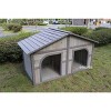 Akoasm Large Sturdy Storable Dog Cages With Stainless Steel Food And Water Basin & Iron Frame And MDF Material Rack-Black+Gray - 2 of 4