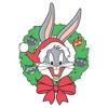 Mens Looney Tunes Happy Bugs Christmas Wreath T Shirt - 2 of 4