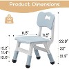 Coucheta Kids Chair 2 Pack - 3-Level Height Adjustable, 180LB Max Load, Sturdy Plastic Toddler Chairs for Home, Daycare, Nursery (Ages 2-12) - 3 of 4