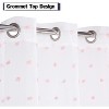 Linen Textured Living Room Curtains, Floral Embroidered Grommet Window Panels, Farmhouse Style, 2 Panels - 2 of 4