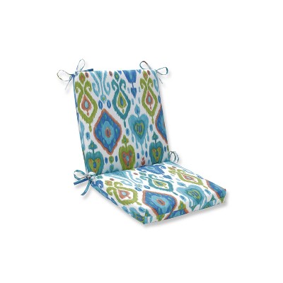 Paso Caribe Squared Corners Outdoor Chair Cushion Blue - Pillow Perfect