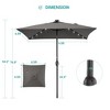 Sonkuki 6.5 FT LED Square Outdoor Patio Umbrella Market Table Umbrella - 3 of 4