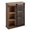 22" x 28" Barnhardt Wooden Wall Cabinet with Sliding Glass Door - Kate & Laurel: Metal Z-Brackets, 3 Shelves - 4 of 4