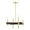 Livex Lighting Denmark 4 - Light Chandelier in  Satin Brass - 2 of 3