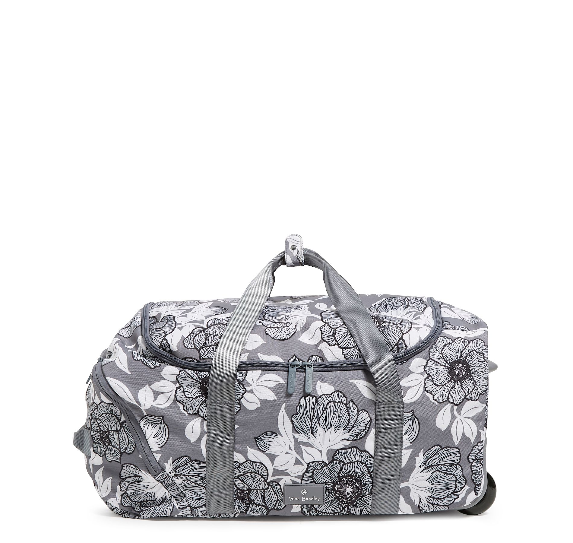 Vera Bradley Women's Outlet Lighten Up Wheeled Carry-On Luggage Moon Shadow Meadow