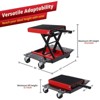 Motorcycle lift with casters, 1100 lb capacity, wide deck, safety pin, center lift crank bracket, suitable for motorcycles, ATVs, cruisers, etc. - 4 of 4