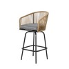 Outdoor Bar Stools Set of 4, 4-Piece Patio Bar Stools W/Armrests, All Weather Rattan Bar Chairs with Backrest, Wicker Bar Stools for Backyard, Garden - 3 of 4