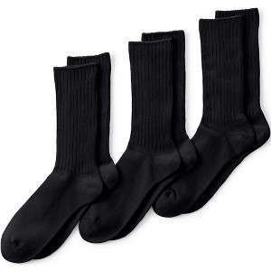 Lands' End Men's Crew Socks 3 Pack - 1 of 2