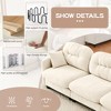 3-Seater Modular Chenille Sectional Sofa with Tufted Back & Wooden Base - 4 of 4