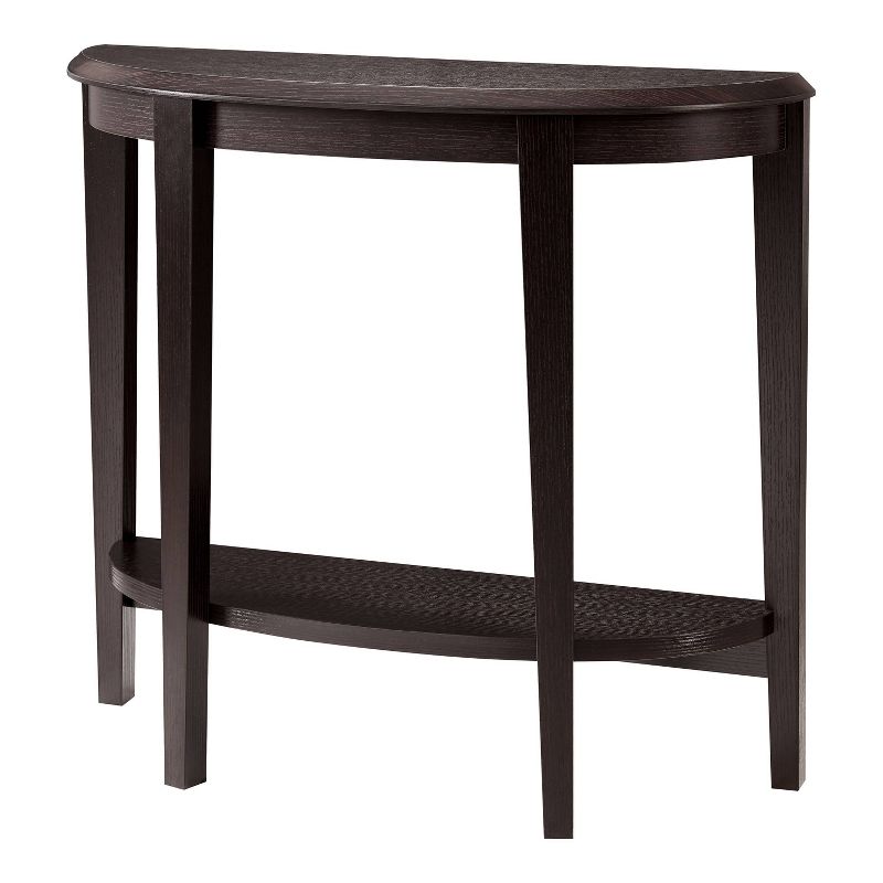 24/7 Shop At Home 36 Heartrhythm Transitional Half Moon Console Table with Shelf", 5 of 10