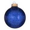 Christmas By Krebs - 67mm / 2.625" Designer Glass Baubles [8 Pieces] - Sapphire Blue Spangle - 2 of 4