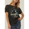 Slickblue Retro Astronaut Graphic Tee, "Spaced Out" Design, Mineral Washed Charcoal, Cotton, S - 4 of 4