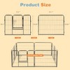 BENCMATE Pet Crates and Houses Canine Play Yard 16-Section Metal Fence with Access Door for Garden, Backyard, Indoors, Black, 92.1"*32.6"*23.6" - 3 of 4