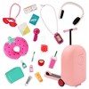 Our Generation Packed for Adventures Pink Luggage Scooter Suitcase & Accessories Set for 18" Dolls - 3 of 3