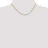 Black Bow Jewelry 2.2mm, 14k Yellow Gold, Solid Beveled Curb Chain Necklace - 2 of 4