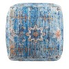 Mark & Day Monichkirchen 14"H x 20"W x 20"D Bohemian/Global Blue Pouf - 4 of 4