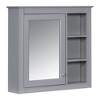 Grungis Wall Mounted Bathroom Storage Cabinet,30'' x28'' Medicine Cabinet with 3 Open Shelves and Mirror,Storage Cabinet for Bathroom - 4 of 4