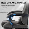 Vynxaria Ergonomic Gaming Chair with Massage Lumbar Support & Footrest - Grey PU Leather - 3 of 4