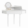 Bella Depot 44.09'' Modern Corner Makeup Vanity Desk with Large Storage, Mirror & Stool, - 4 of 4